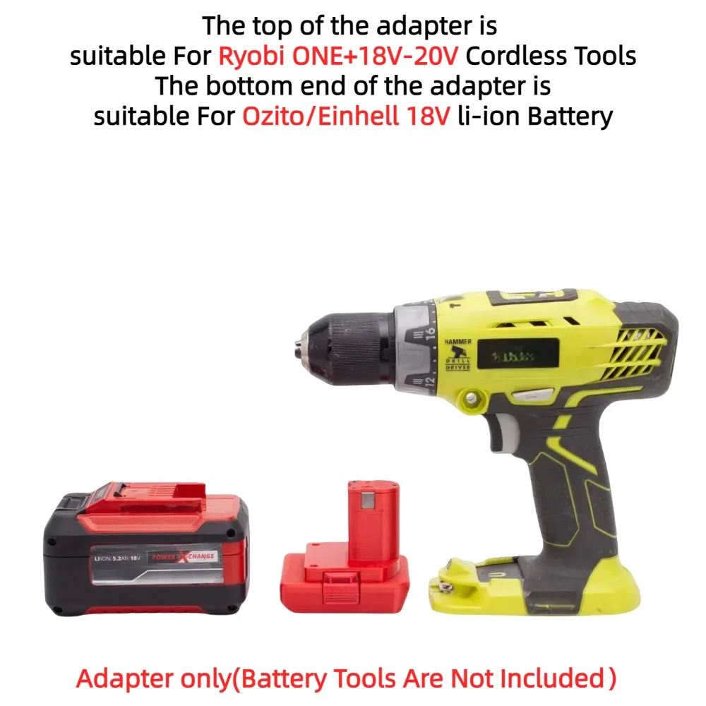 Imagem -02 - Adaptador Conversor para Ozito Emark 18v Li-ion Bateria para Ryobi um Mais 18v Sistema Ferramentas Elétricas sem Fio Compatíveis Apenas Adaptador