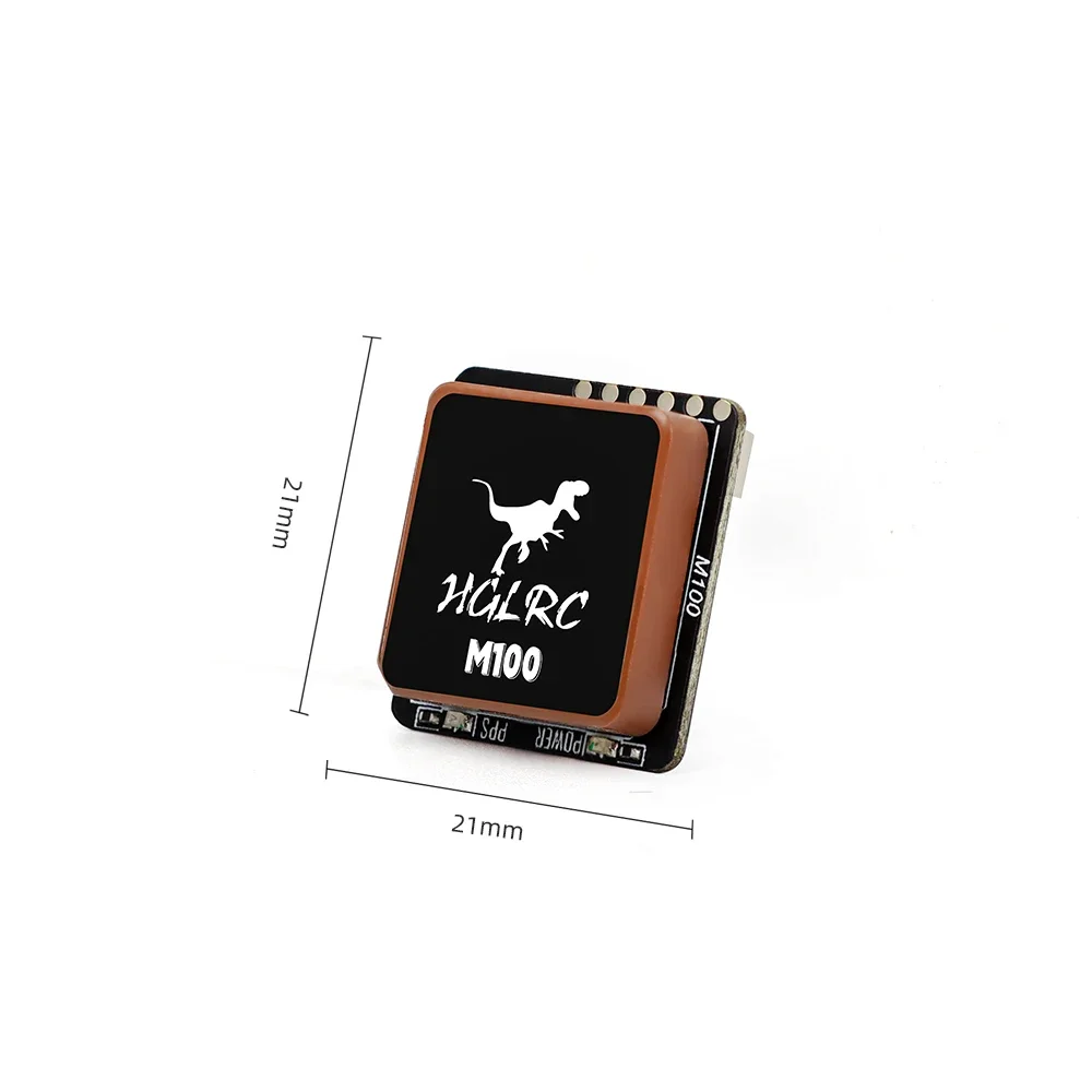 HGLRC M100-5883 M10 GPS 모듈, 나침반 세라믹 안테나 탑재, 온보드 LED 표시기 21x21mm, RC 비행기 FPV 장거리