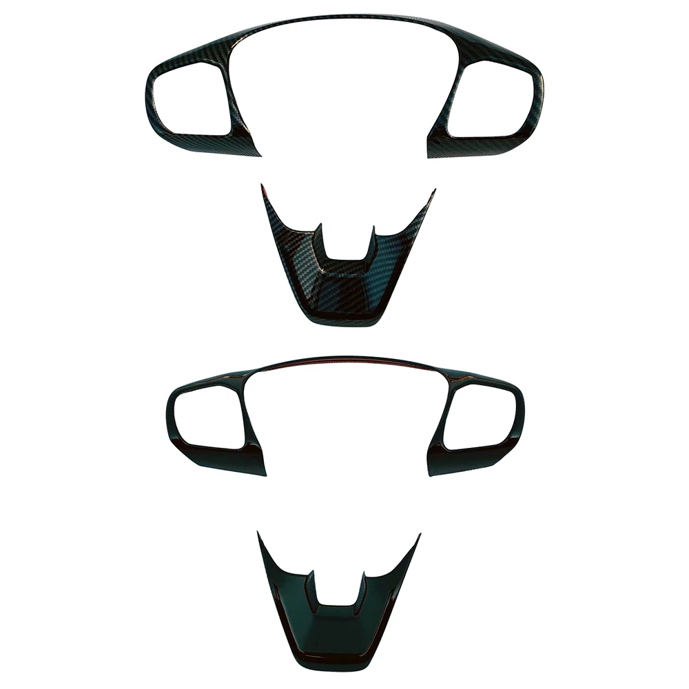 

Car Steering Wheel Trim Cover ABS Carbon Fiber Center Console Button Frame Panel Cover Trim For Ford Bronco Sport 2021+