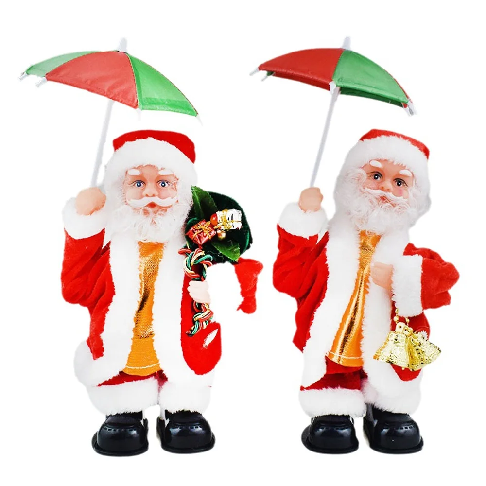 

Electric Umbrella Santa 2025 Children Christmas Gifts Festival Music Santa Claus Toy Christmas Decoration AC254