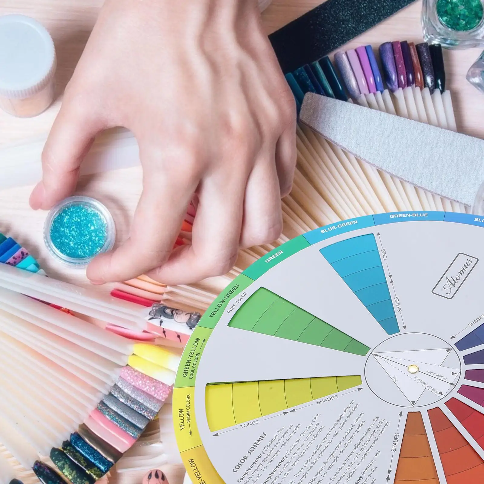 Wheel Color Colour Guide Mixing Chart Rgb Board Makeup Learningcircleblendingmixed Paintingbasic Artist Tool Chromatic Paper