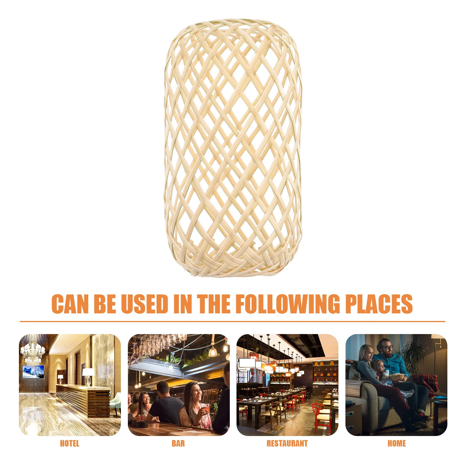 

Bamboo Weaving Lampshade Small Lamp Shade Lightweight Cover Replacement for Hanging Ceiling Light Lamp Shade Ceiling Light Cover