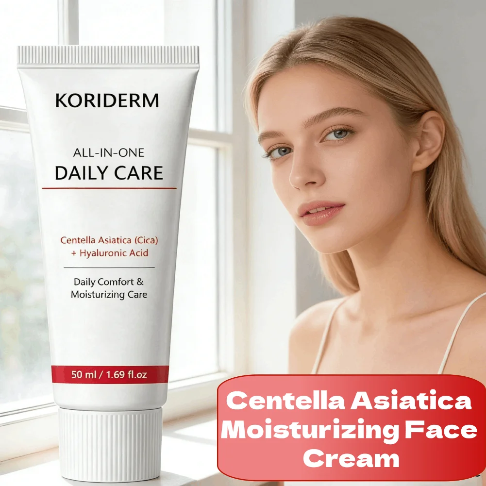

Крем для лица Koriderm All in One Repair 50г с центеллой азиатской и гиалуроновой кислотой, ежедневный увлажняющий крем, нежный, не вызывающий раздражения, для ухода за кожей