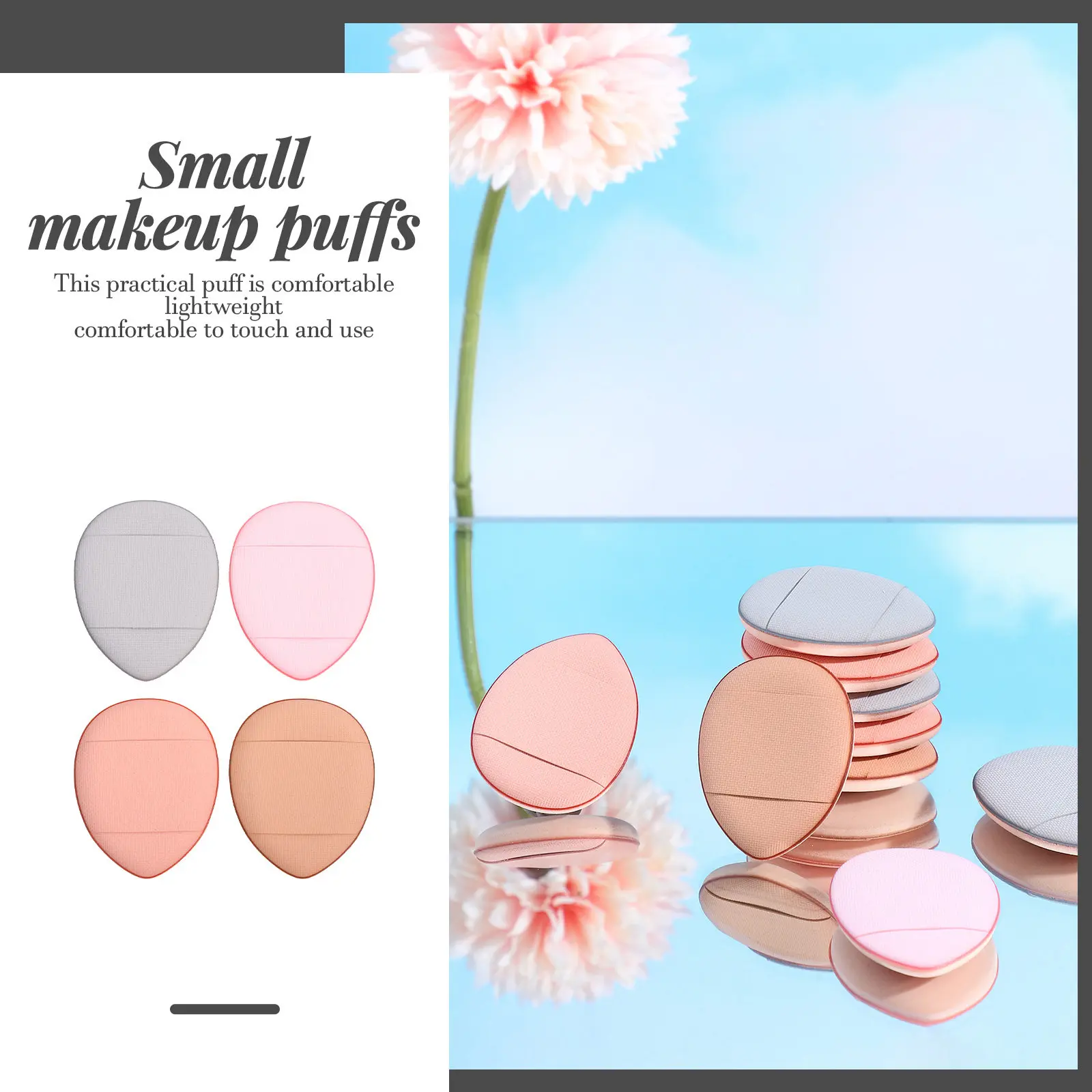 12Pcs Mini Powder Puff Small Makeup Tools for Women Face Foundation Application Portable Puff for Even Coverage