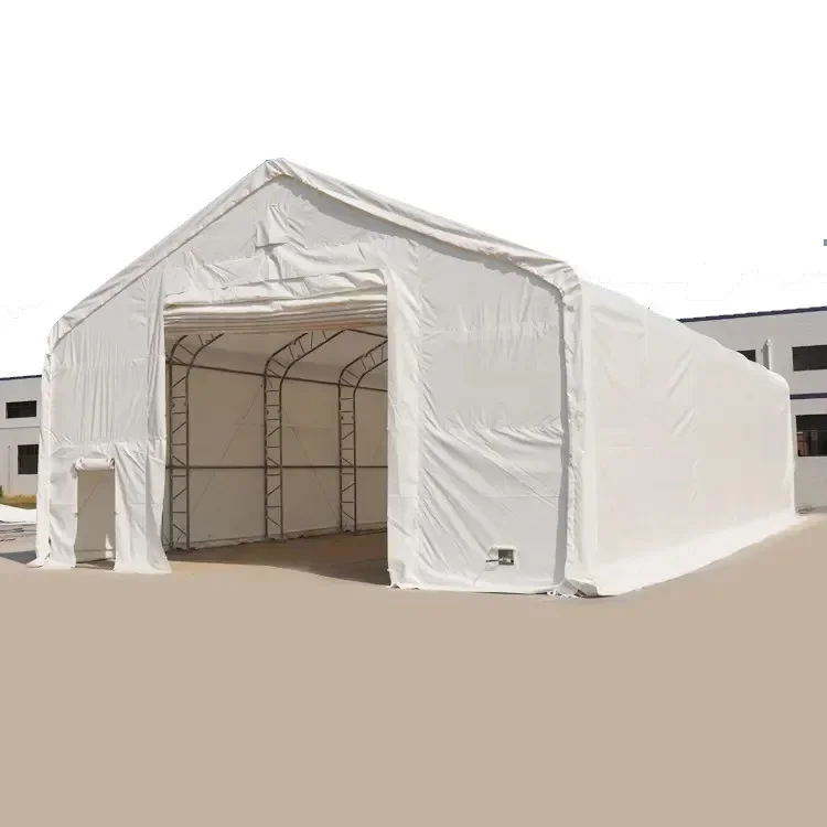 Double truss fabric industrial storage building tent