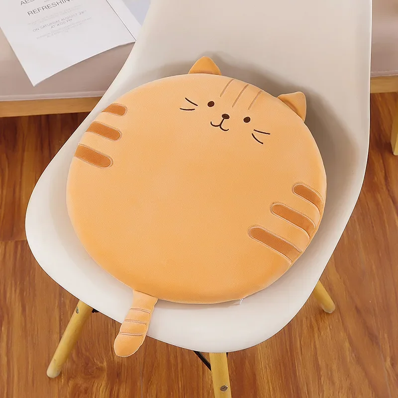 Cushion Animal Plush Pillow Circular Shape Cloth with Soft Nap Office Classroom Chair Cushion Couch Pillow Bedroom Floor Gifts