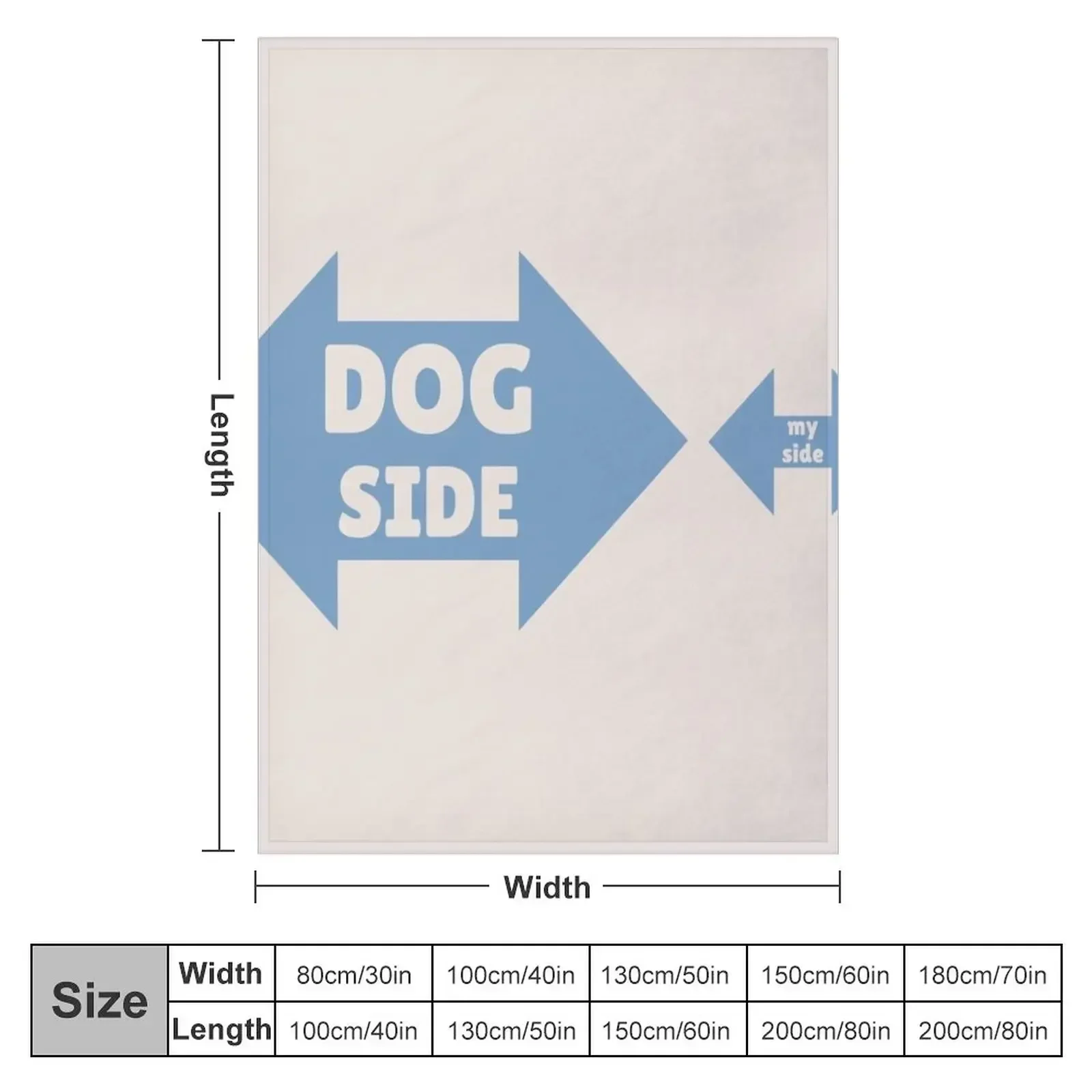 Dog side My side, funny dog owner Throw Blanket couch cozy soft plush fuzzy picnic outdoor blanket