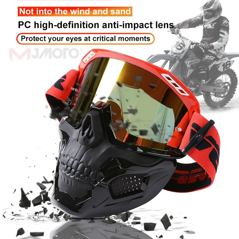 

Универсальное использование 2025: идеально подходит для мотокросса, катания на лыжах, профессионалов и занятий спортом на открытом воздухе; включает прозрачные линзы, отрывную пленку и сумку для хранения.