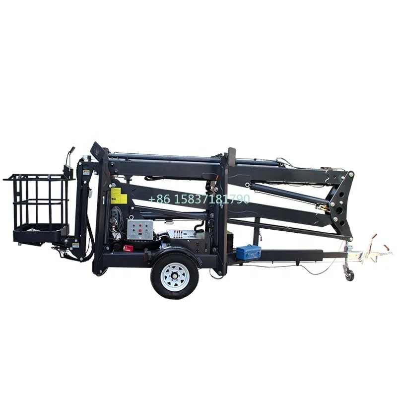 توضيح Manlift مجنزرة قابل للقطر بوم رفع رافعة صغيرة الكرز المنتقى العنكبوت رافعة مفصلية بوم رفع منصة لإسبانيا