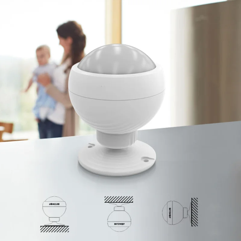 Glomarket Tuya ZigBee Wireless PIR Motion Sensor Detector Home Automation Smart Infrared Detector Security Burglar Alarm Sensor