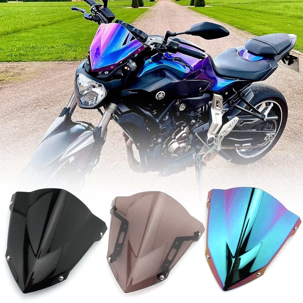

FZ07 MT07 Motorcycle Sports WindScreen Windshield Wind Deflector For YAMAHA MT07 MT-07 MT 07 FZ-07 2018 2019 2020 2021
