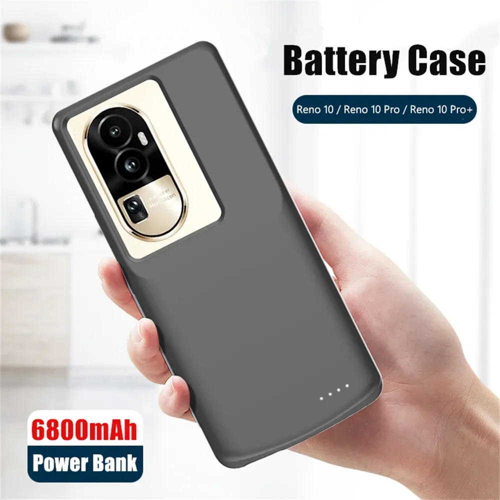 6800Mah Battery Charger Case For OPPO Reno 10 Pro Power Case Reno10 Pro + Power Bank Phone Cover Reno10 Pro Battery Case