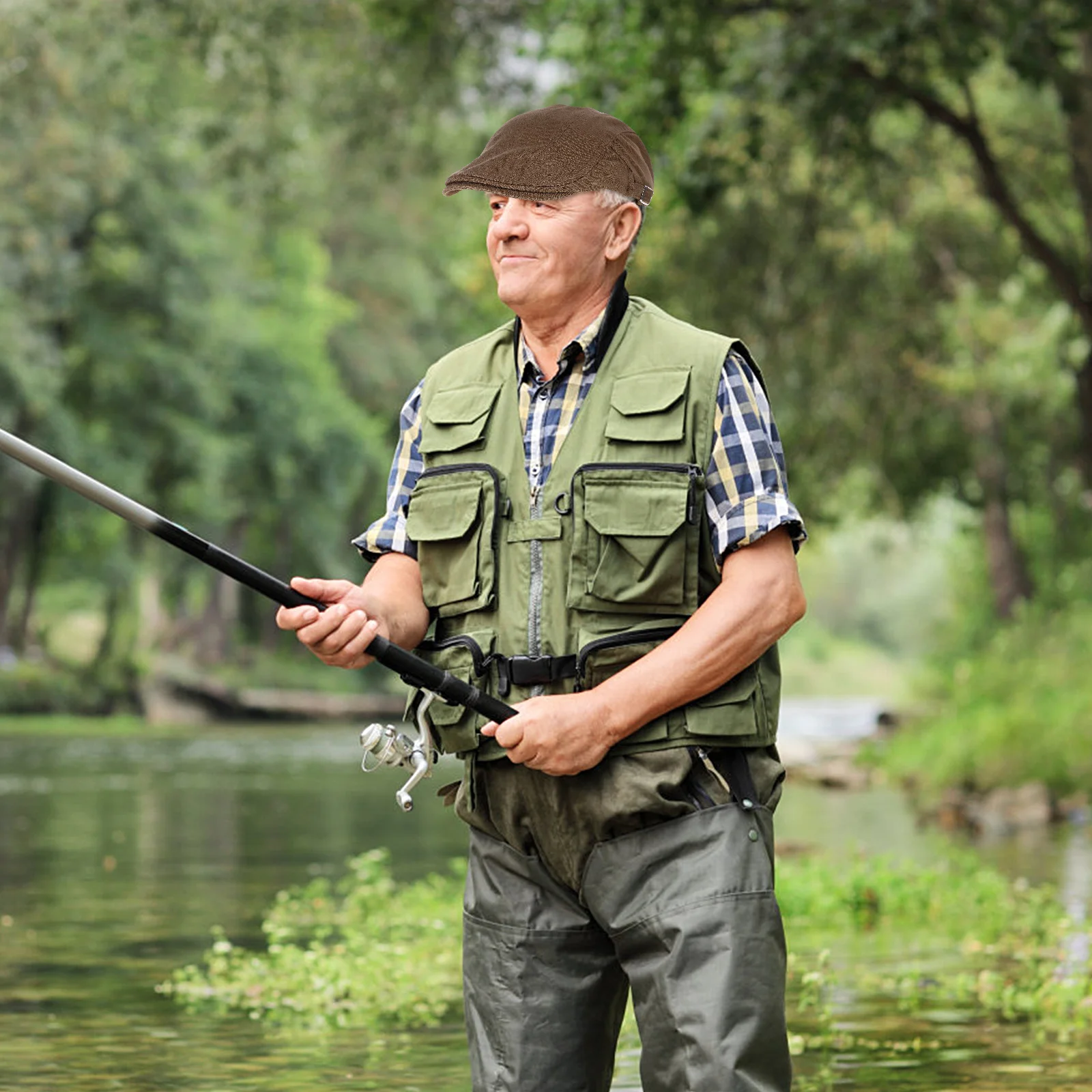 

Men's Newsboy Cap Cotton Breathable Fashion Beret Hat for Casual Outdoor Wear Driving Hiking Camping 1920S Style Mens Hats and