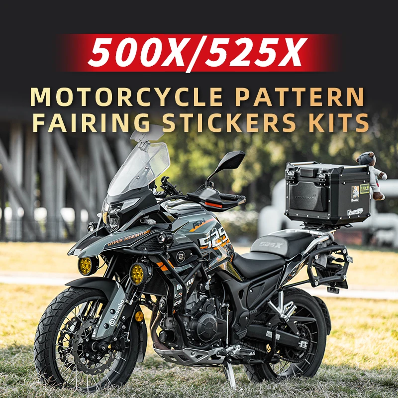 Pattern Printing Stickers Kits for Motorcycle Protection and Decoration, Used for KOVE 525X 500X, Various Styles