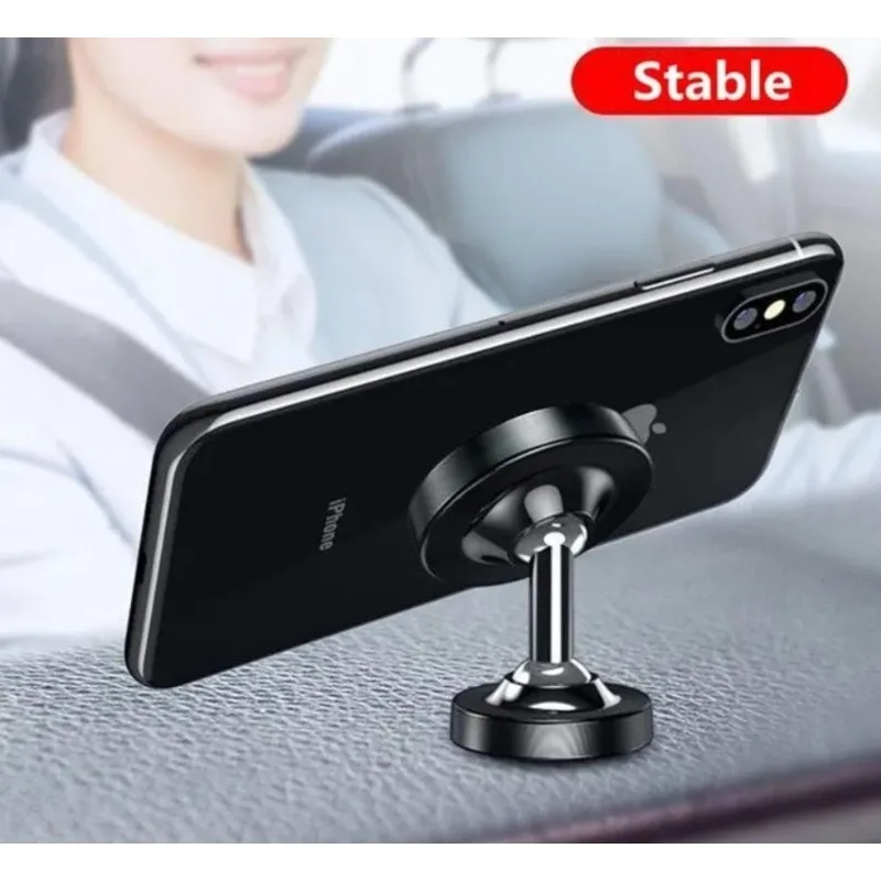 Mini Round Magnetic Car Phone Mount Universal Metal Magnet Mobile Phone Holder for Dashboard Cell Phone Navigation Accessories