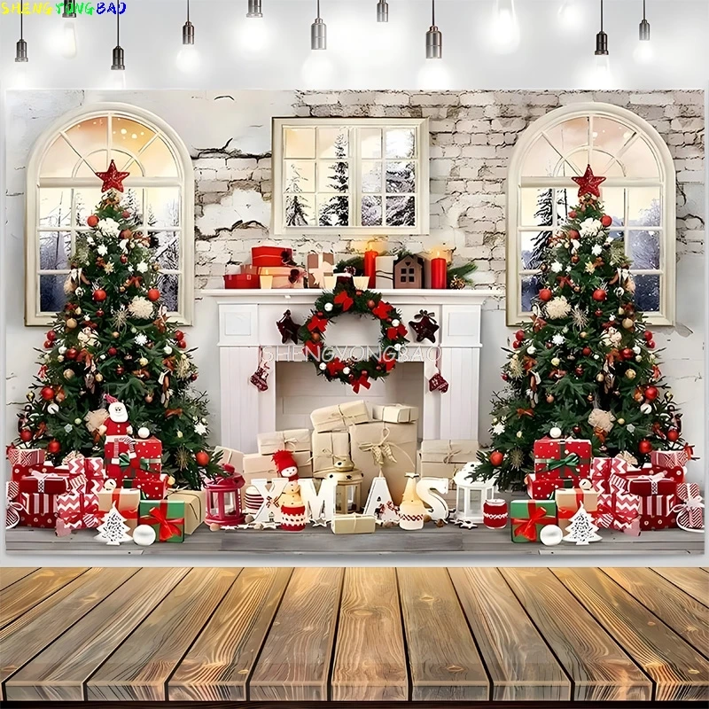 

Sparkling Snowflake Christmas Day Photography Backdrops living Room Decoration Festival Parties New Year Photo Background RD-25