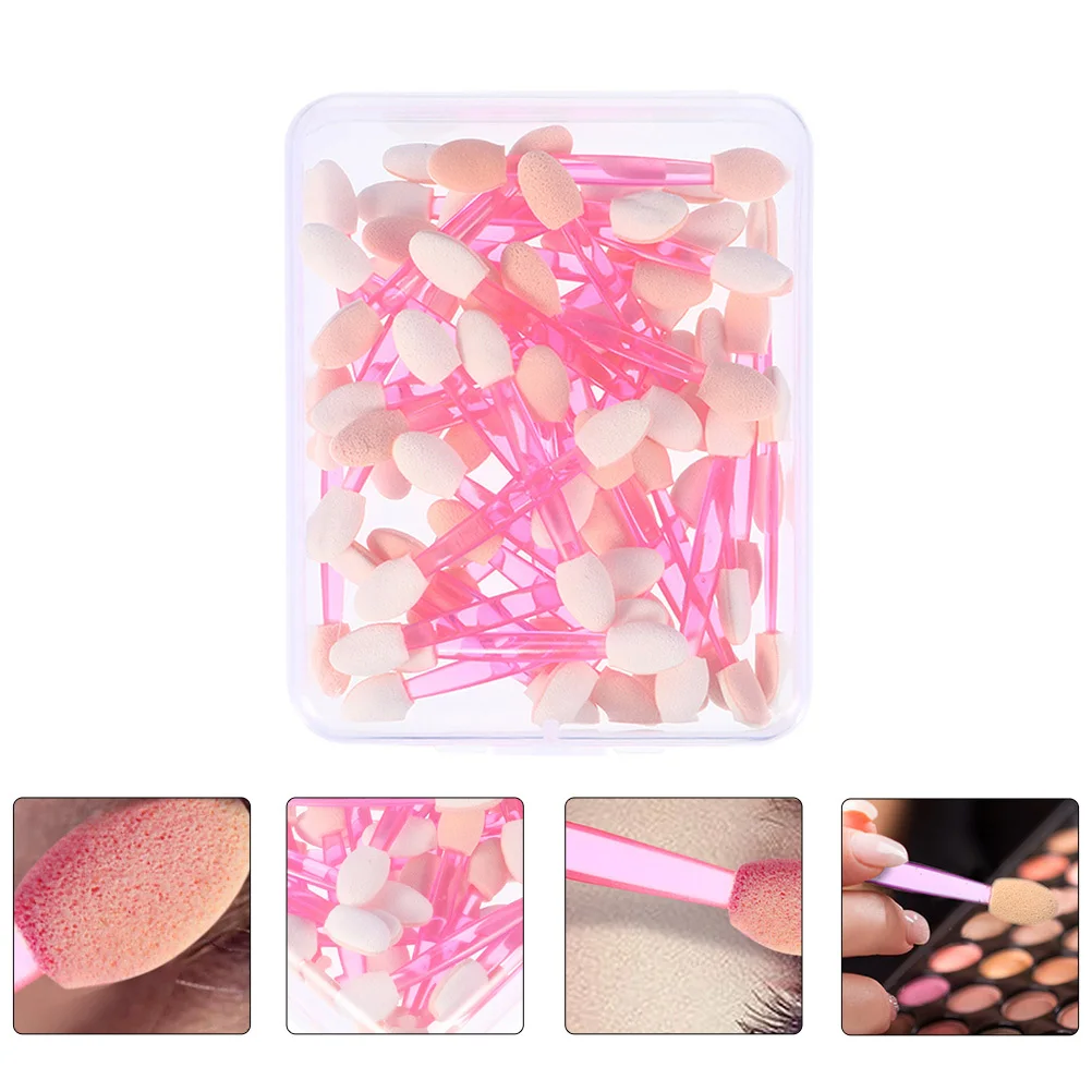 

50Pcs Dual-Sided Eyeshadow Plastic Sticks Lightweight Secure Eye Applicators for Parties Weddings Festivals