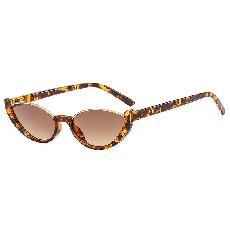 OVOYAN Semi-Rimless Cat Eye Sunglasses Women Personality 2023 Eyewear Women Avant-garde Retro Glasses Female Lentes De Sol Mujer