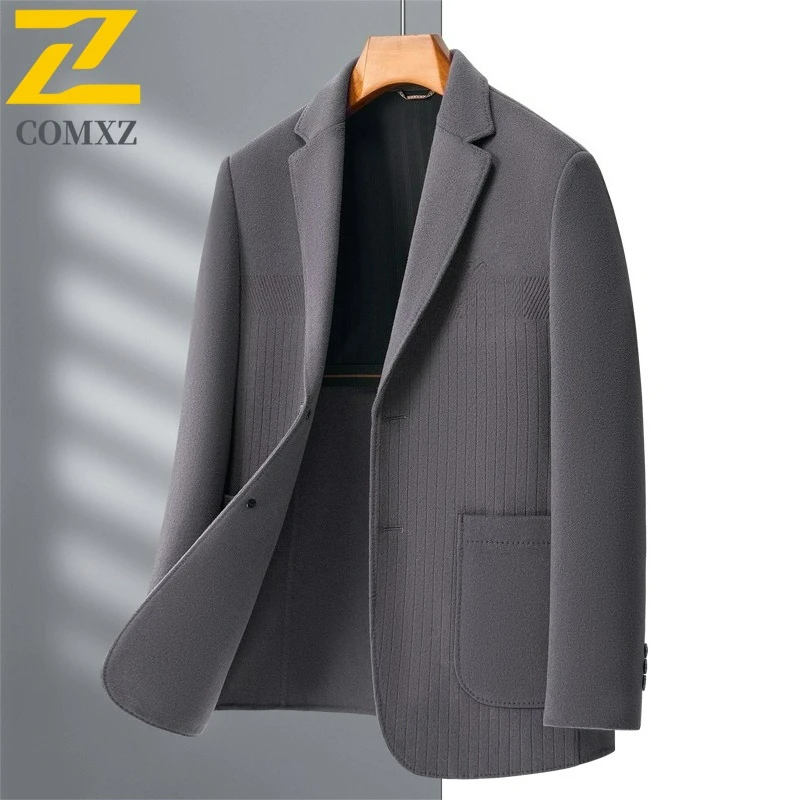 2025 Autumn Winter New Mens Coat Solid Color Casual Business Slim Fit Windproof Jacket Classic Turndown Collar ​Overcoat