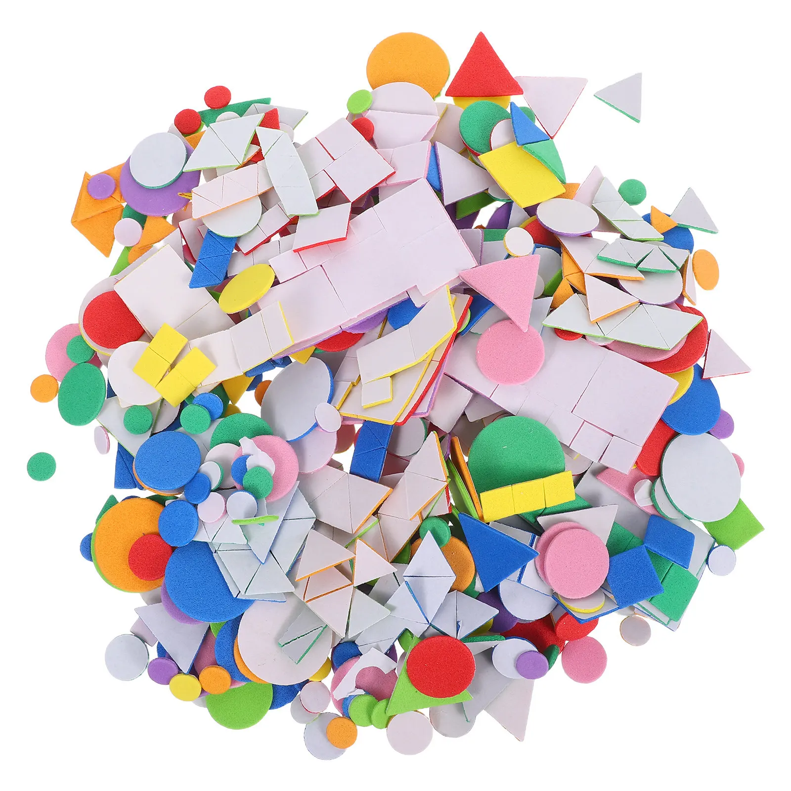 960Pcs Kids Self-Adhesive Foam Stickers Geometric Shapes Preschool Craft Supplies for Children DIY Stickers for Creative Play
