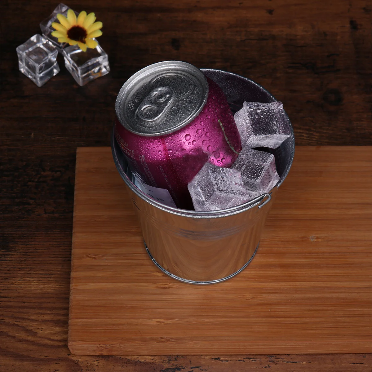 

6 шт. 10,5X7,2X10,5 см мини-ведро из жести с железной ручкой, подвесной настенный декор, цветочный горшок, жестяное ведро для охлаждения льда, кухонный бар