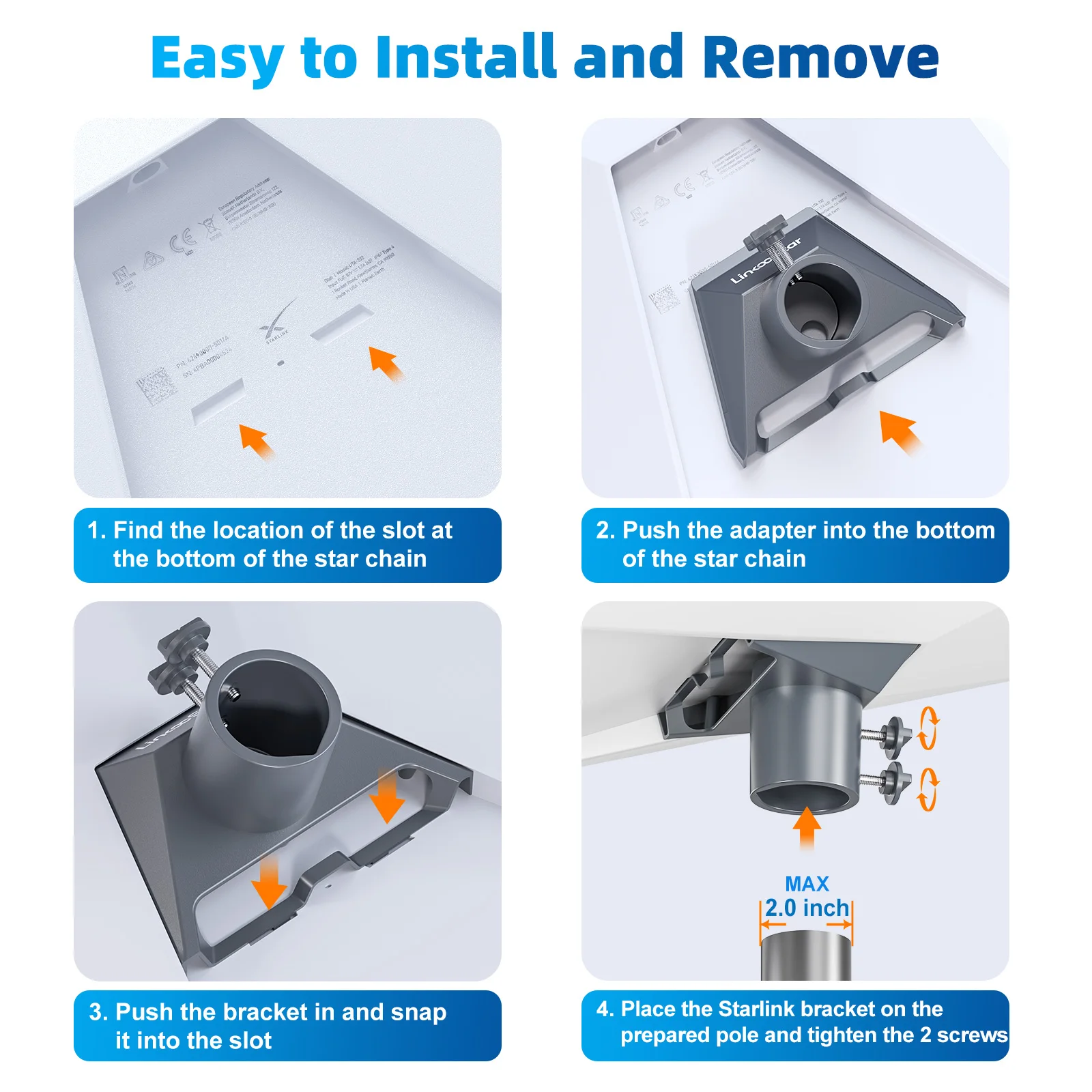ل StarLink Gen 3 جبل الأنابيب محول ل StarLink Gen3/V4 تصاعد لوحة سقف جبل Gen 3 جبل عدة الملحقات طبق قياسي