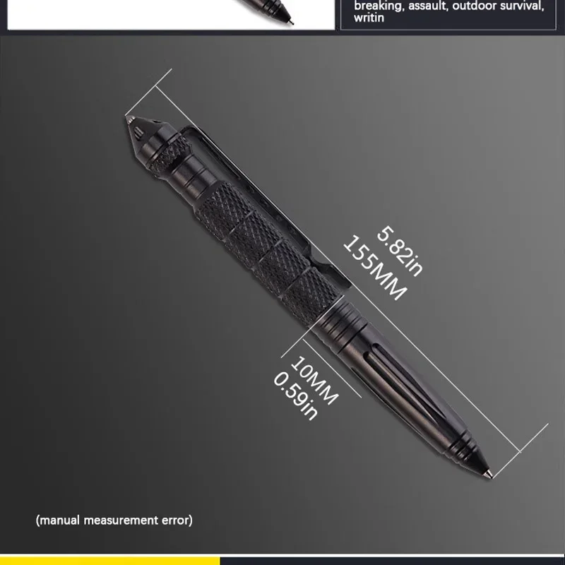 Bolígrafo táctico multifuncional para exteriores, bolígrafo protector portátil de acero de tungsteno para ventana, bolígrafo de lobo para hombre y mujer, bolígrafo corporal