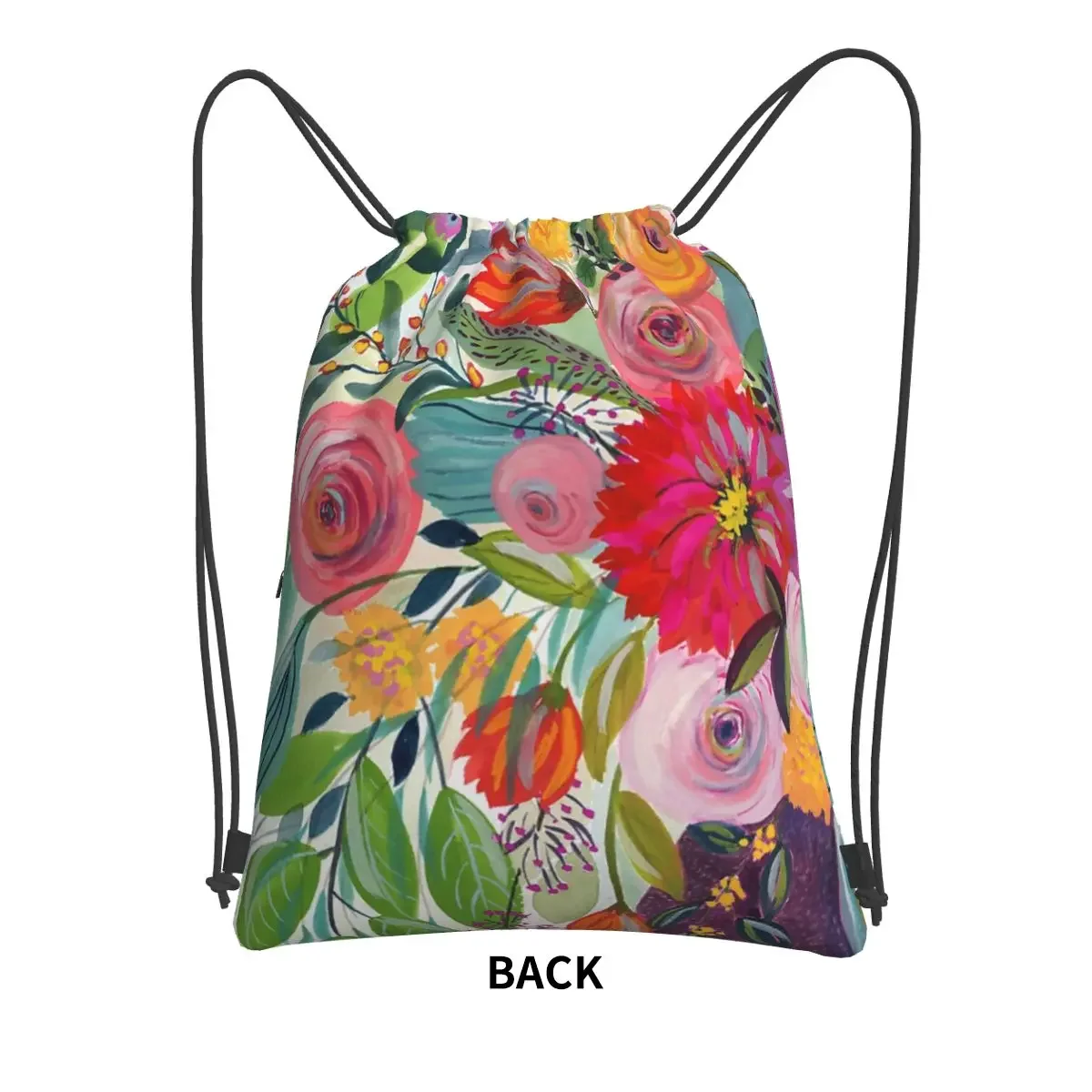 Hope Blooms-mochila portátil para hombre y mujer, bolsa con cordón, informal, bolsillo para libros, viaje, deporte