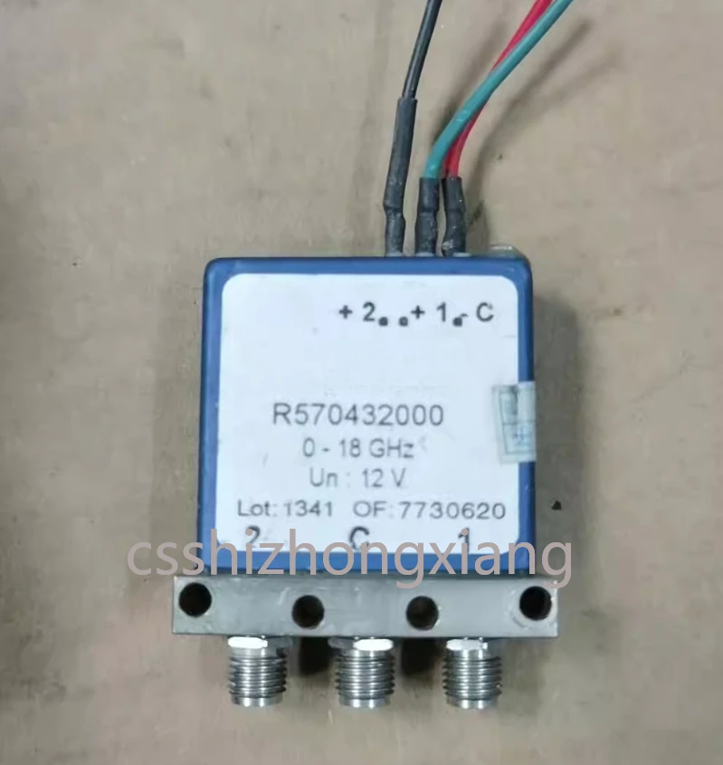 For RADIALL imported R570432000 R570413000 DC-18GHz 12V SPDT RF mechanical coaxial switch old used