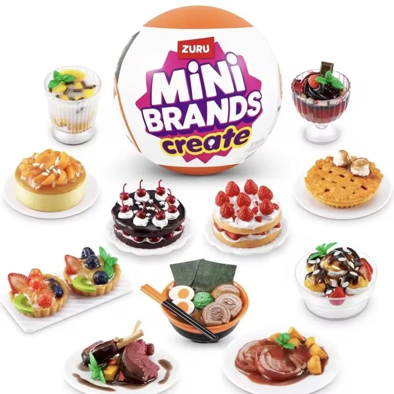 Mini Brands Create Food Box Capsule Real Miniature Creations Collectible Box Toy Diy Pack Mini Toy Set Gifts For Girl