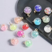 20pcs Glass Bottles Pendant Gravel Crystal Charms Pendant for Jewelry Making Ornaments Diy Craft Earrings Necklaces Accessories
