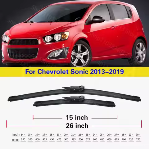 For Chevrolet Sonic 2013 2014 2015 2016 2017 2018 2019 Front Wiper Blades Windshield Windscreen Front Window 26"+15"