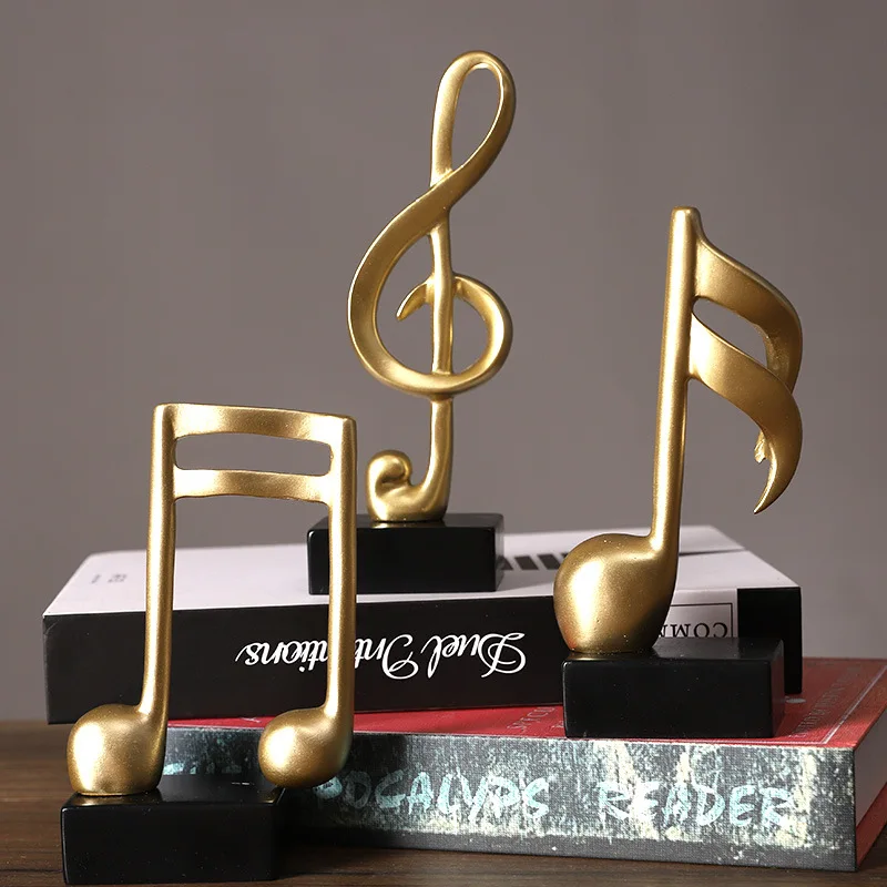 Y Minimalist Resin Music Note Sculpture Elegant Treble Clef Decor for Living Room Modern Art Craft Gift Idea Trending Home Decor