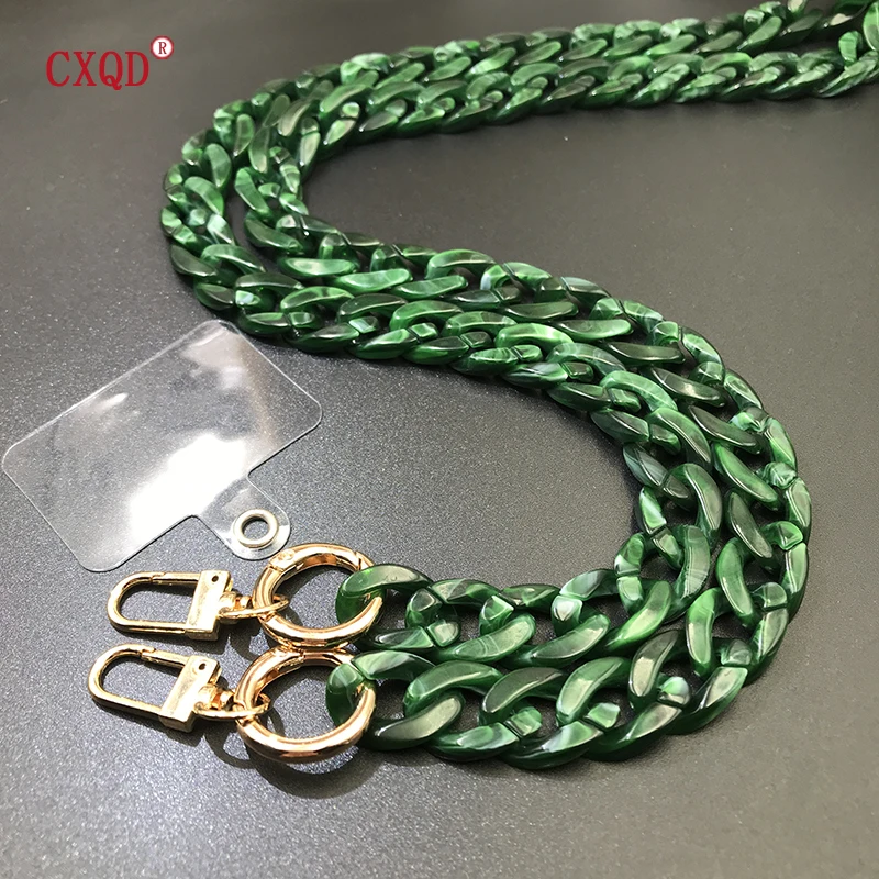 Cordón de acrílico para teléfono móvil, Correa colorida para el cuello, diseño cónico, antipérdida, portátil, accesorios para regalos al aire libre,