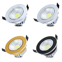 CRI90 Dimmable Embedded LED Downlights Angle Adjustable AC90-260V 5W/7W9W12W/15W18W20W Aluminum COB Spotlights Ceiling lamp