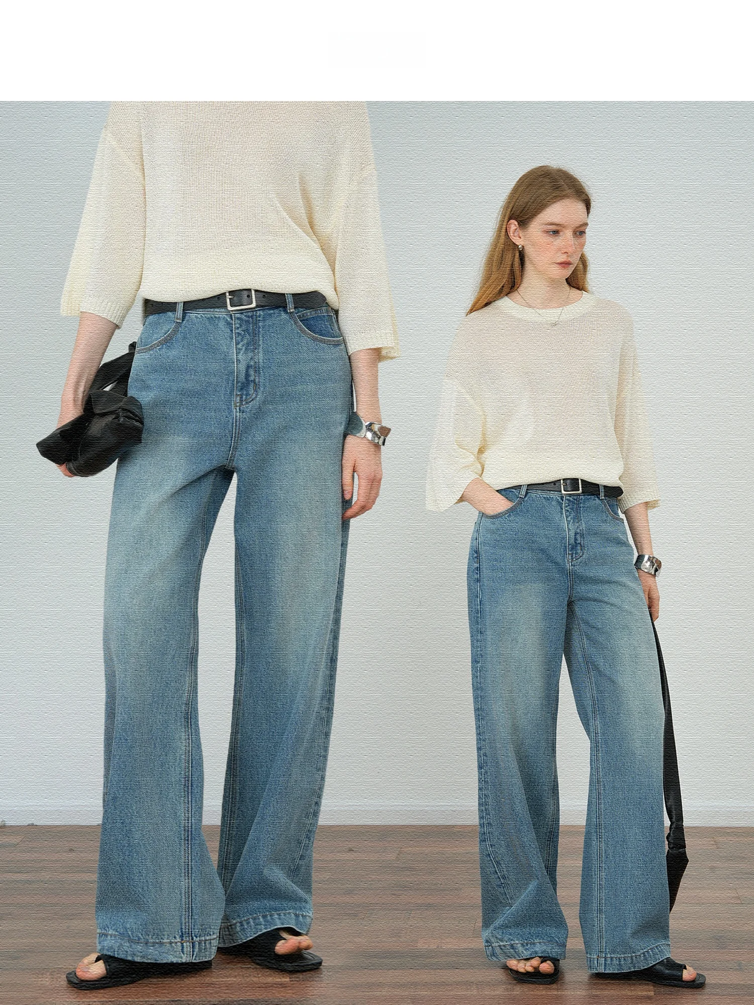 

Модные джинсы с высокой талией, широкими штанинами и прямым кроем, повседневные, с застежкой-молнией, удобные, комфортные.