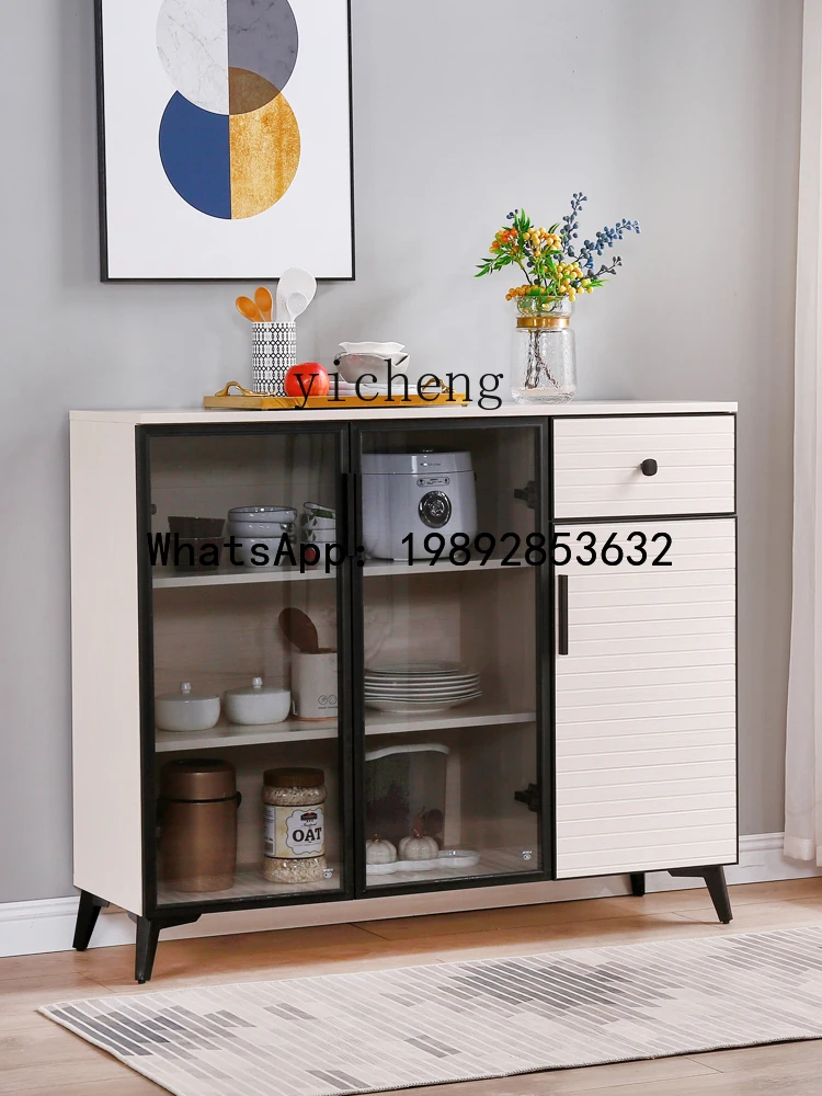 

Simple Modern All-Aluminum Alloy Sideboard Cabinet Household Waterproof Cupboard Living Room Large Capacity Tea Cabinet