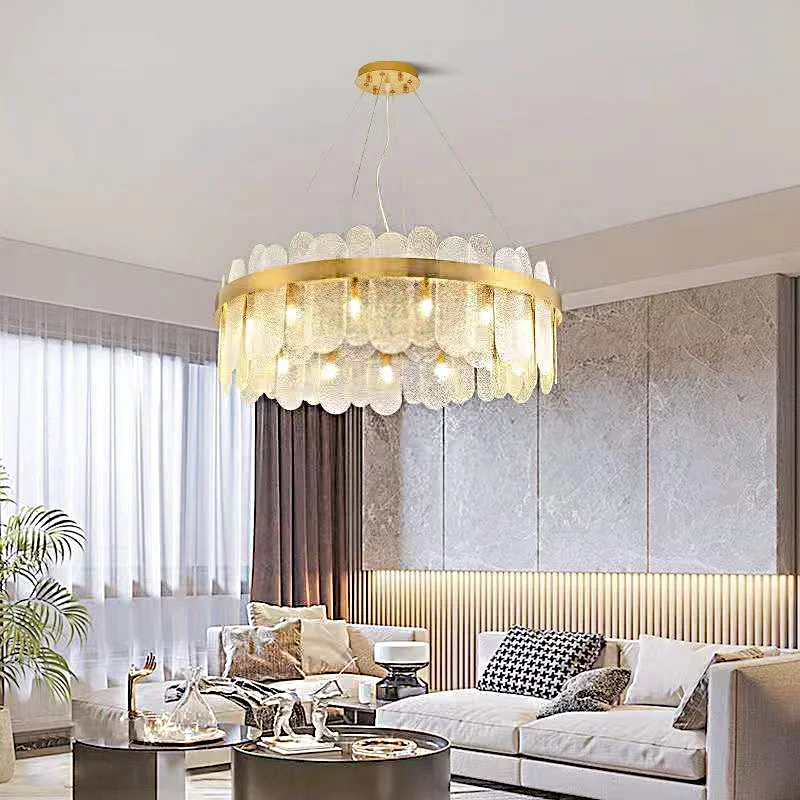 Modern frosted hotel living room E27 ceiling lamp bedroom dining room ceiling chandelier coffee house crystal lighting wholesale