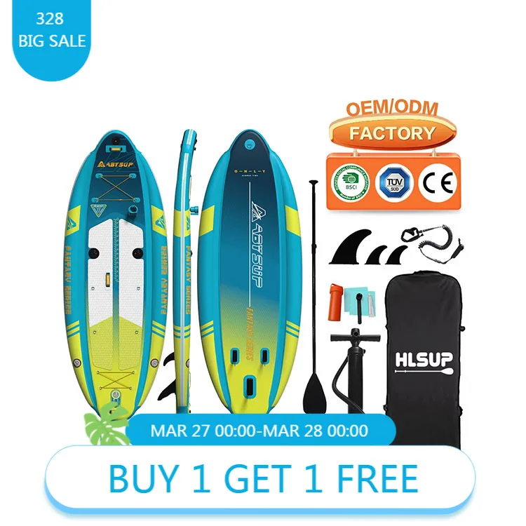 Customized OEM 1 Person PVC Inflatable Rigid Boat Drifting Stable Light Weight Stand up Paddle Board