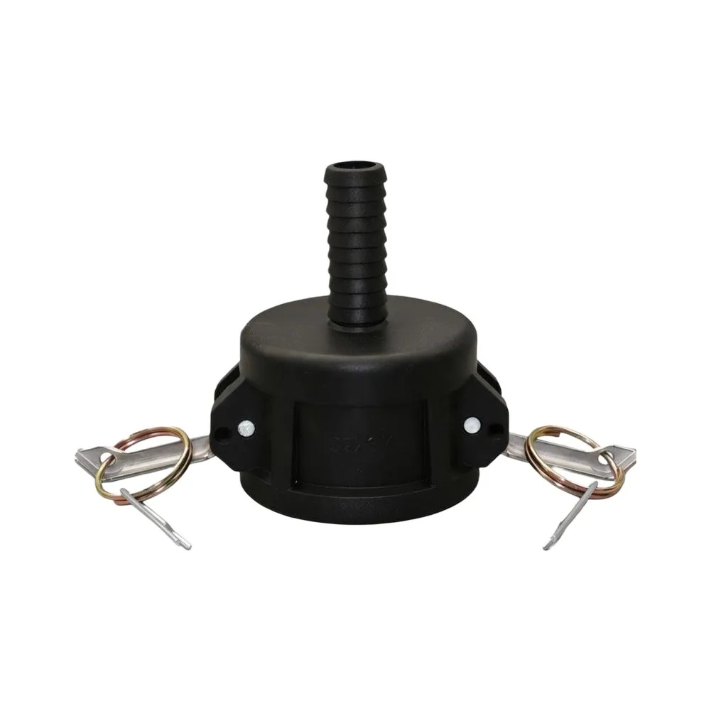 Polypropylene Camlock Drain Fitting for IBC Tote Systems Supporting Direct Connection to For Garden Hose Threads
