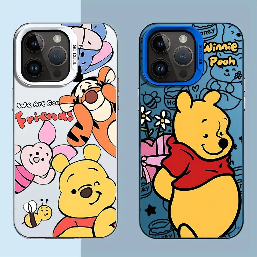 Disney Winnie The Pooh Funny Phone Case for Apple iPhone 15 16 Pro Max 13 14 Plus 12 11 Pro plus Matte