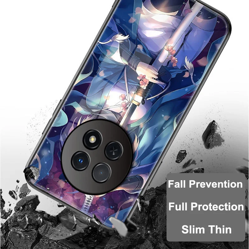 For OPPO Realme 12 Case For OPPO Realme 12X Tempered Glass Phone Case For For OPPO Real me 12 ShockProof Cover For For OPPO Real