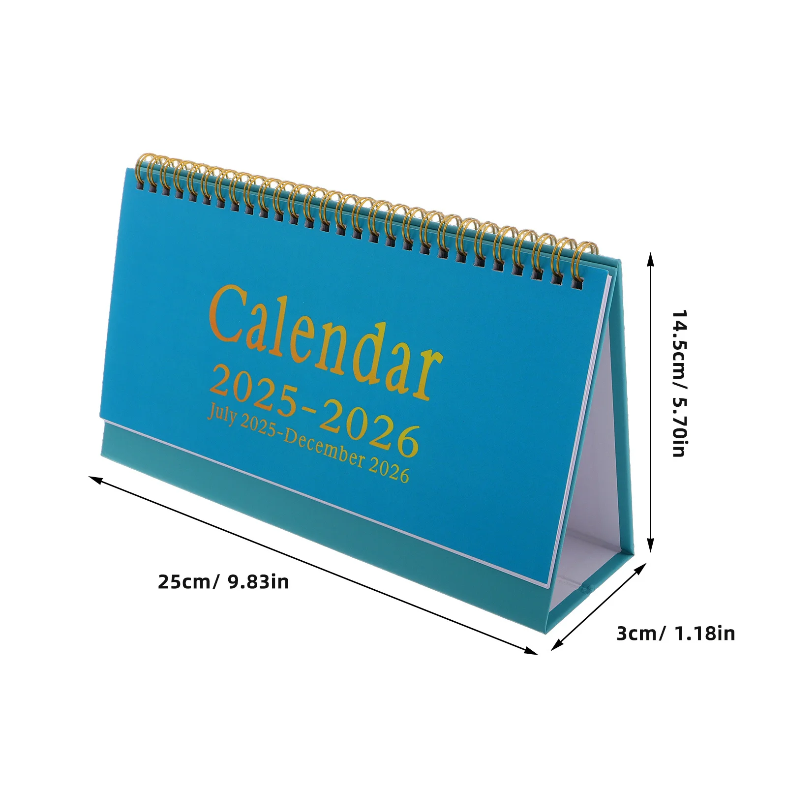 2026 Desk Calendar English Minimalist Design July 2025 to December 2026 Small Standing Flip Calendar for Office