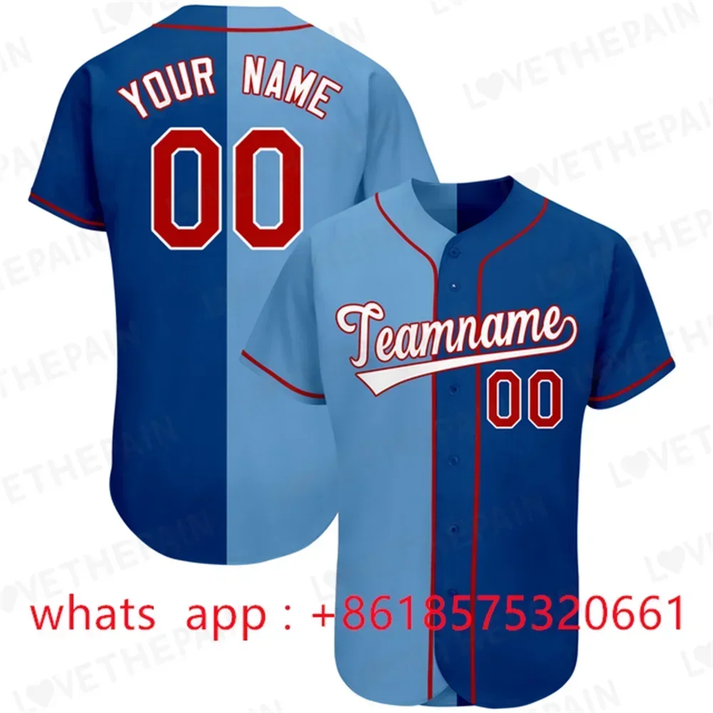 Custom Pinstripe Baseball Jersey Button Down Shirt Print or Personalized Name Number for Men/Women/Youth Baseball Team Clothes