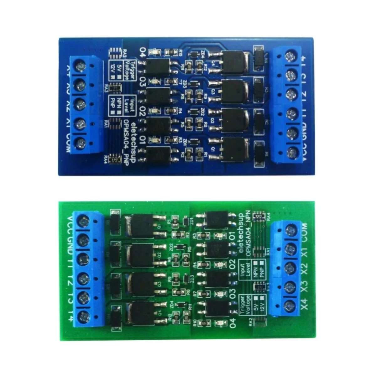 OPMSA04 4CH 5A NPN/PNP PLC Signal Amplifier Din Rail Mount Board Isolation MOS Tube Module Digital Logic Level Converter DC