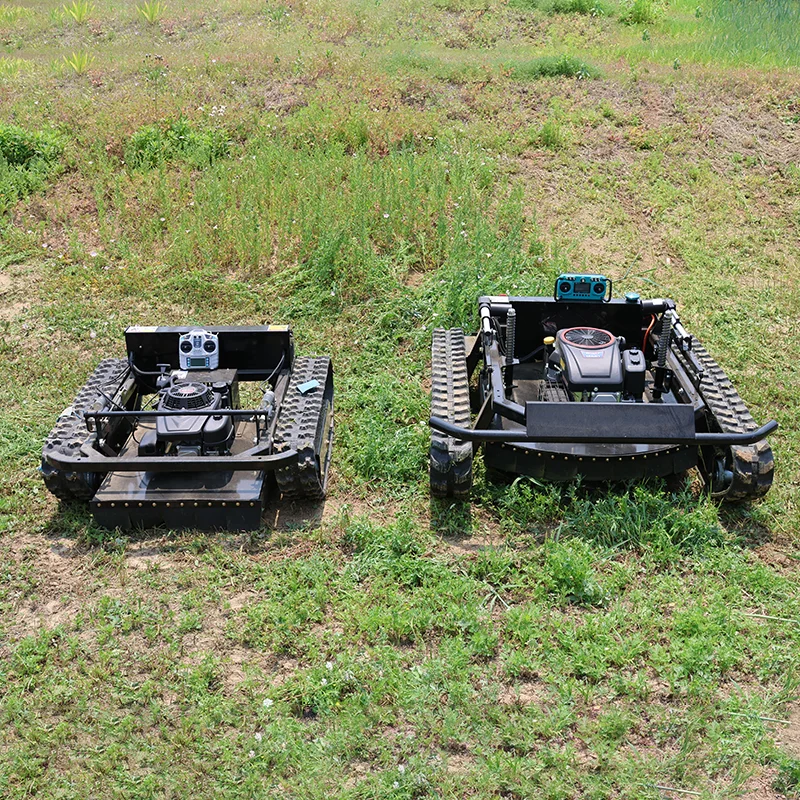 Qualified Compact 800mm All Terrain Industrial Grade DIY Smart Lawn Mower with 4-Stroke Engine Remote Control for Green Space