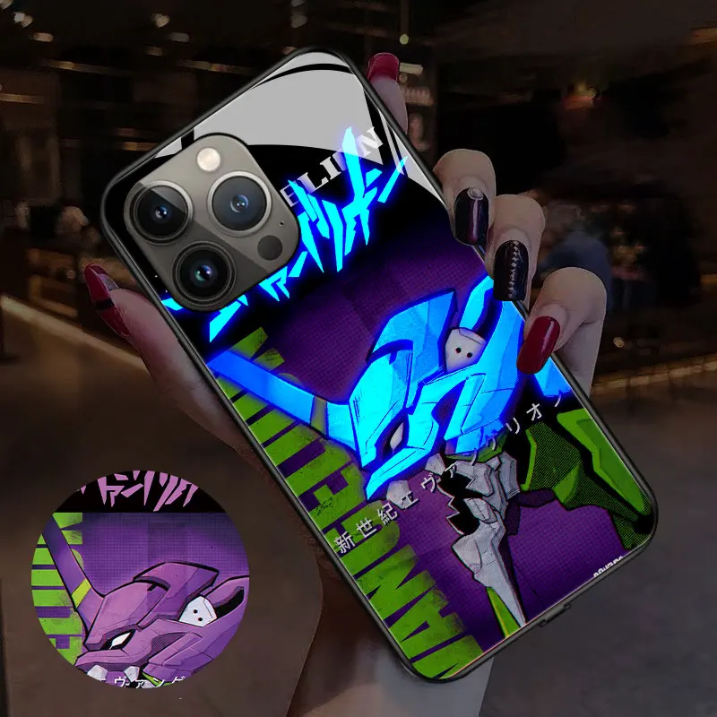 

Popular Anime Characters LED Light Individual Luminous Mobile Phone Case Protective Cover For Iphone 14 Pro ProMax Plus Shells