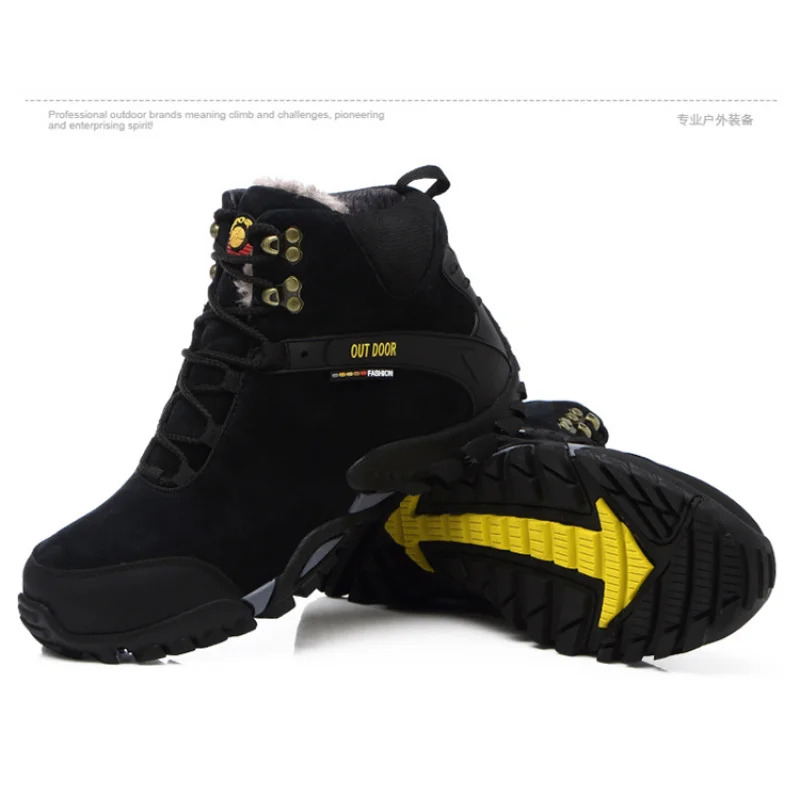 أحذية الثلوج الشتوية لعام 2025 للرجال، مبطنة بالفرو الصناعي، نمط خصم الجمعة السوداء، غير قابل للانزلاق، رائع؟