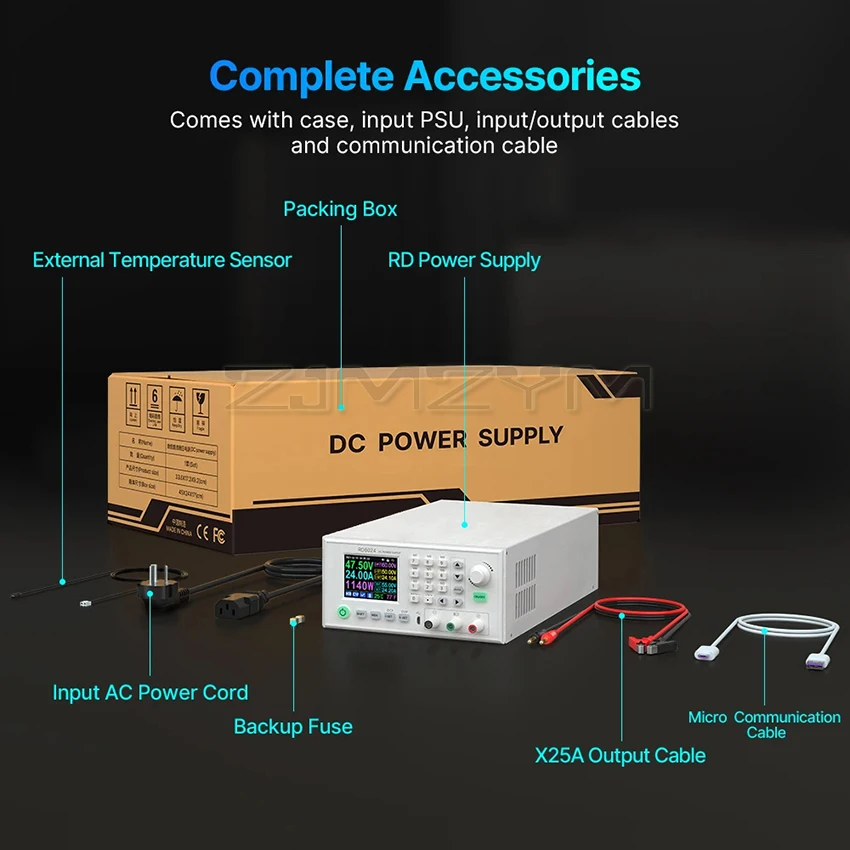 Imagem -05 - Conjunto Montado Controle Digital ca Estabilizada para cc Tensão Ajustável Regulador de Fonte de Alimentação de Laboratório 60v 24 a 1140w 1440w Rd6024