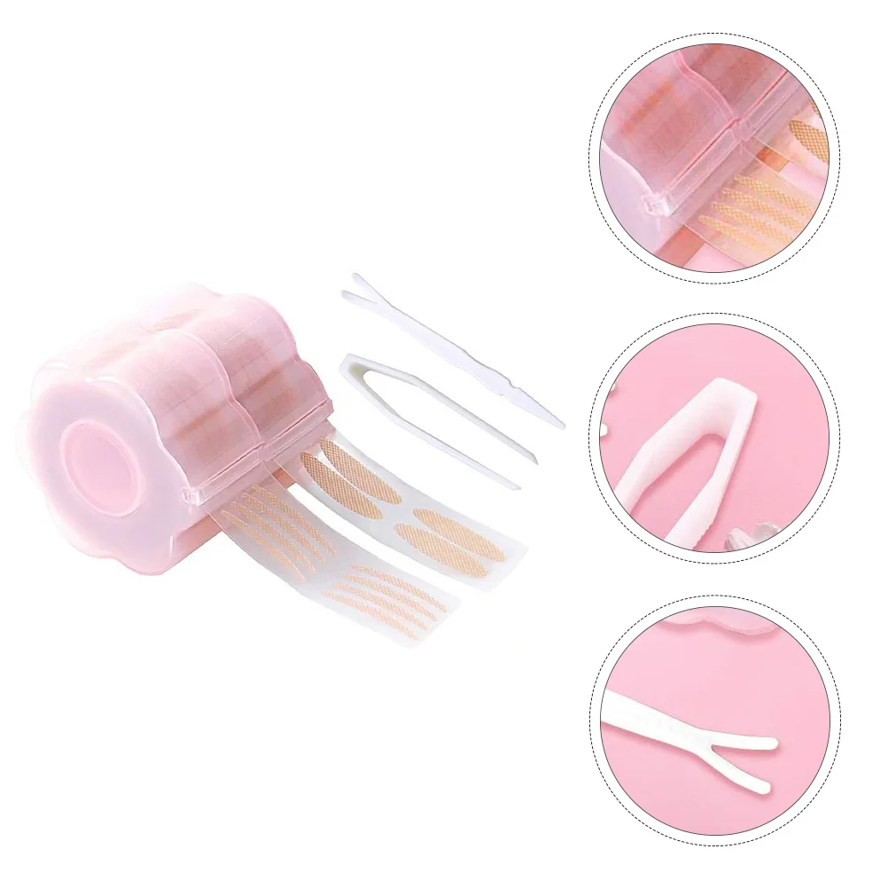 1Set Traceless Double Eyelid Tape Pink Eyelid Sticker Easy Apply Natural Look Comfortable Fit Makeup Tools Female Eye Beauty